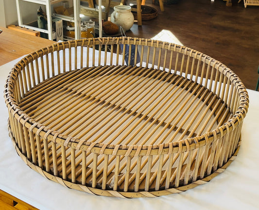 Round Bamboo Tray 43cm wide x 9cm high