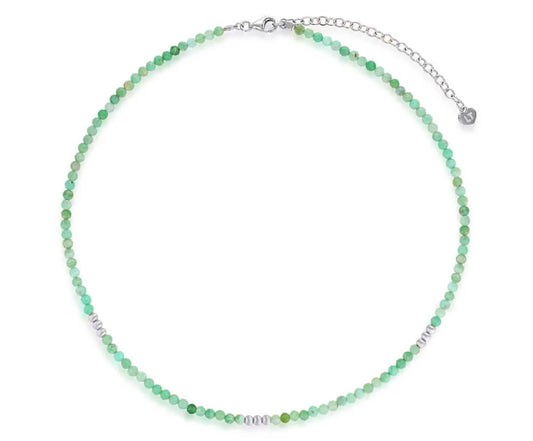 Linda Tahija Mirage Necklace - Chrysoprase - Sterling Silver