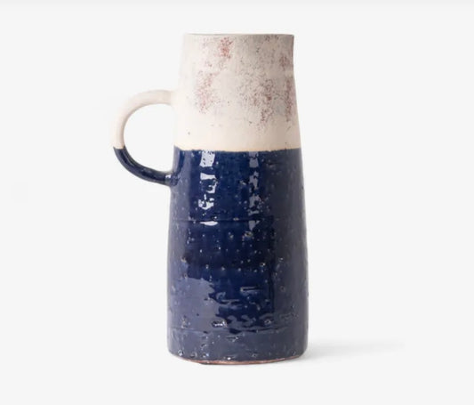 French Country Monte Terracotta Jug - Blue