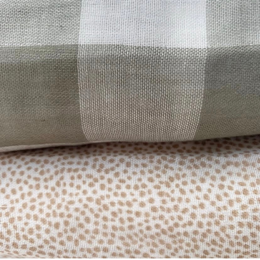 Eddy and Moss - Quilt 120x120cm Olive Gingham