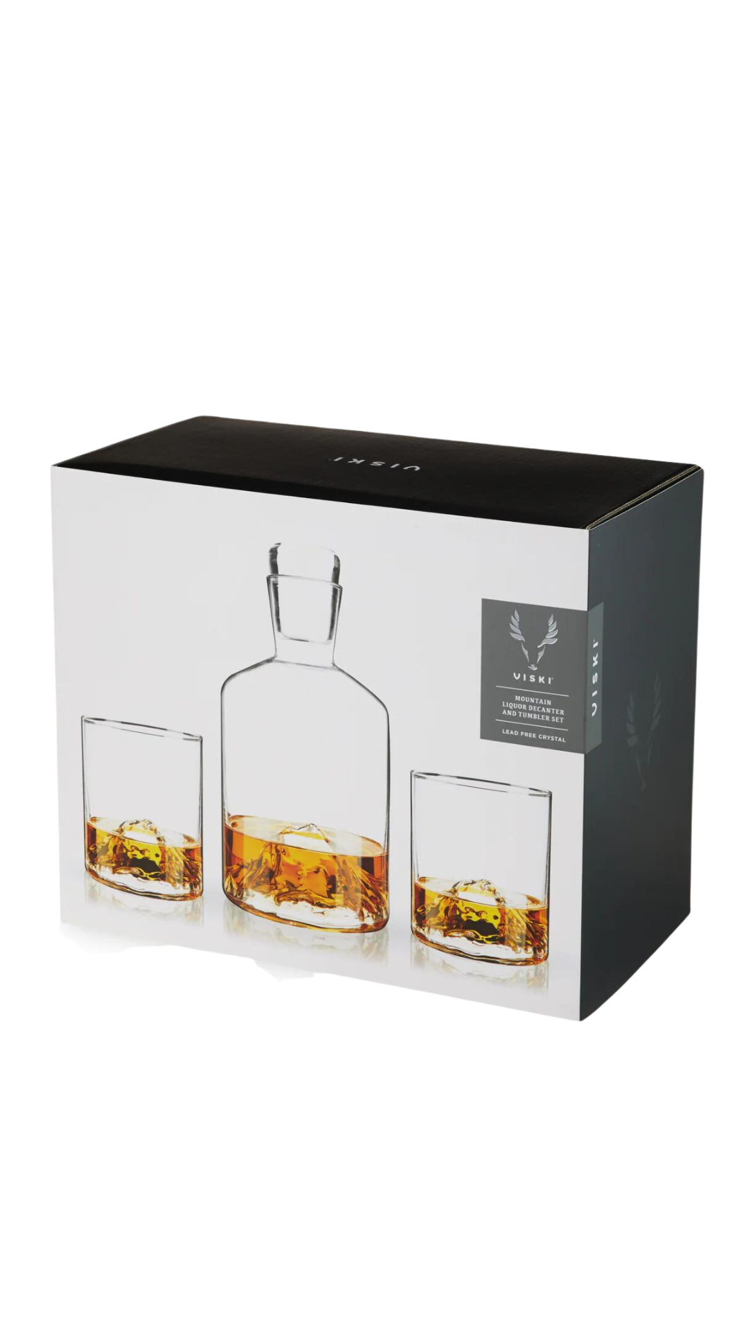 Viski Mountain Liquor Decanter and Tumbler Set