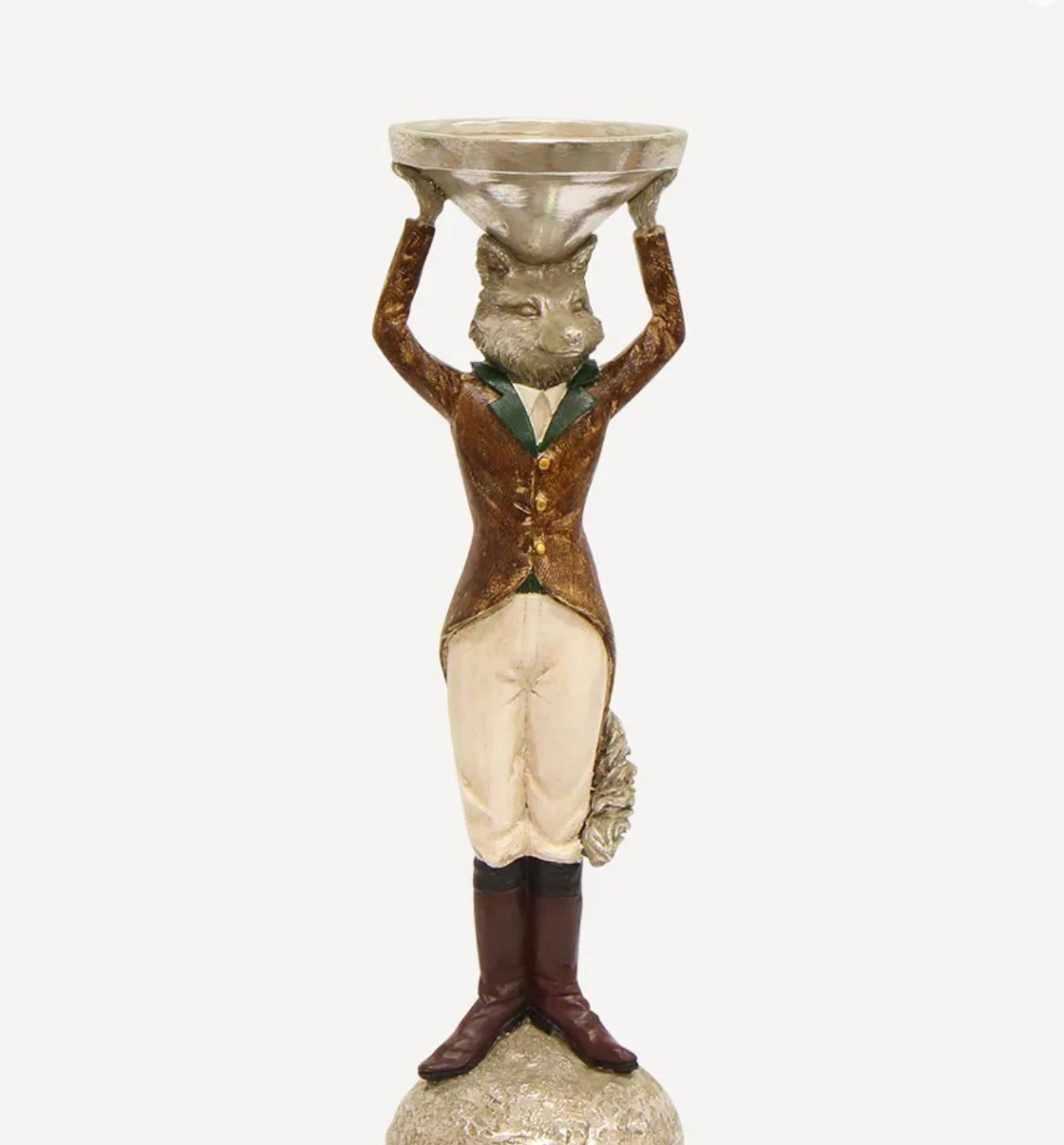 French Country Collections Freddy Fox Candle Holder