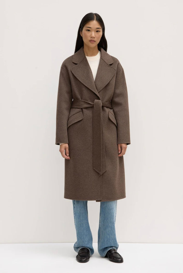Assembly Label Sadie Single Breasted Wool Coat - Cocoa Marle