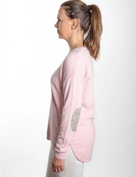 Bow and Arrow - Swing Jumper with Katie & Millie Liberty Patches - Pink