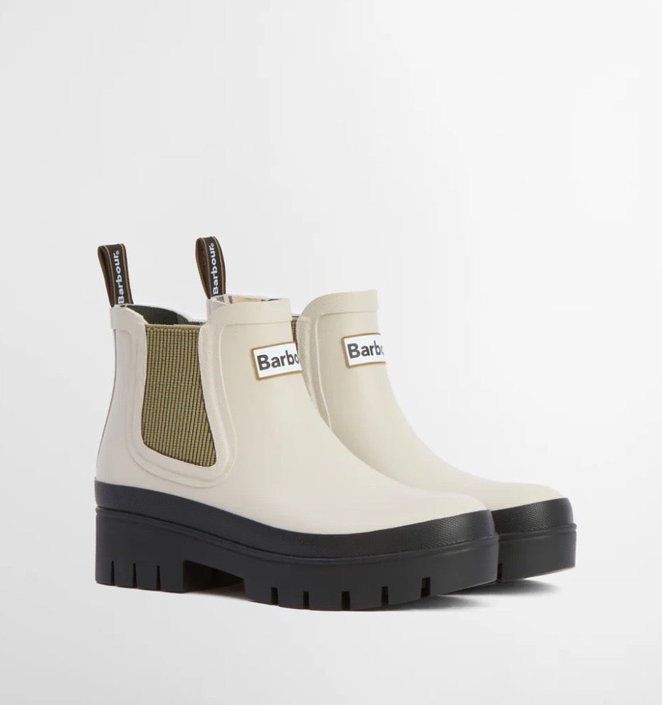 Barbour Halton Ankle Welly - Light Oak / Bleached Olive