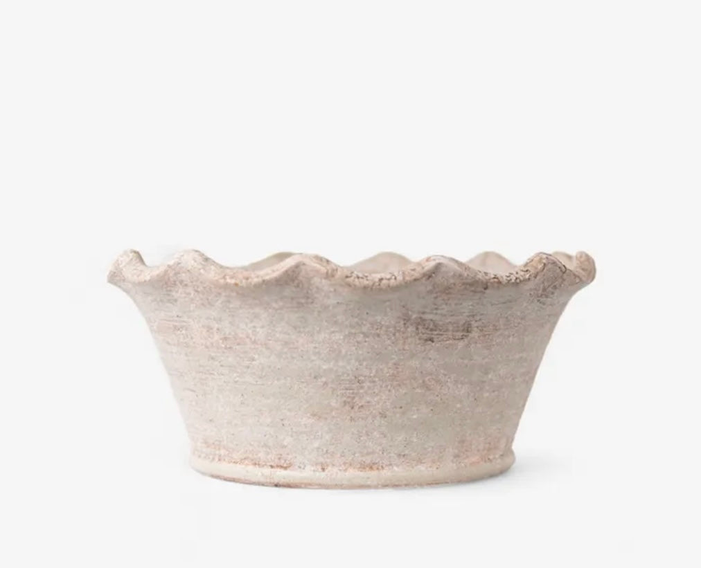 French Country Wavy Planter Bowl