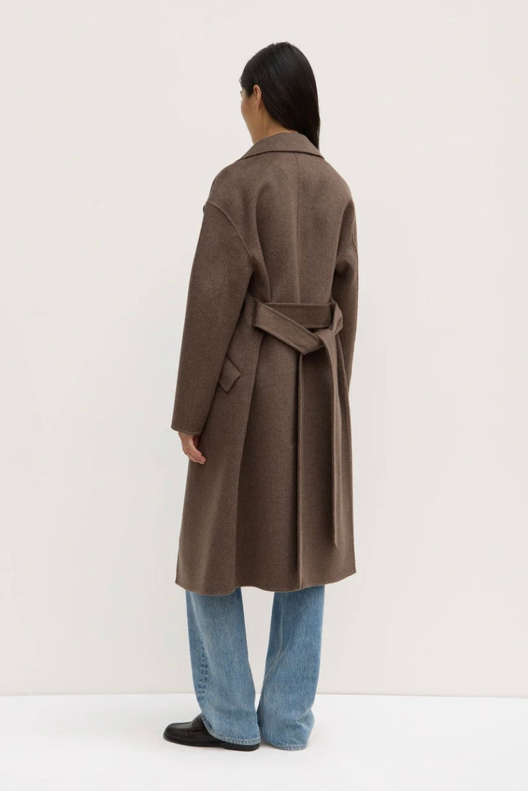 Assembly Label Sadie Single Breasted Wool Coat - Cocoa Marle