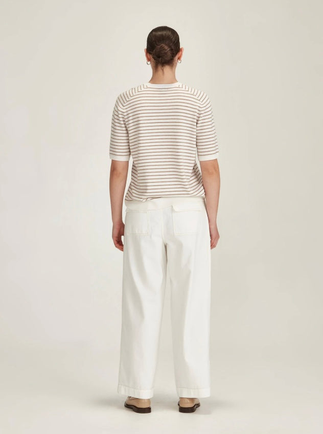 Sills Cecilia Stripe Knit Tee - Snowflake/Oat