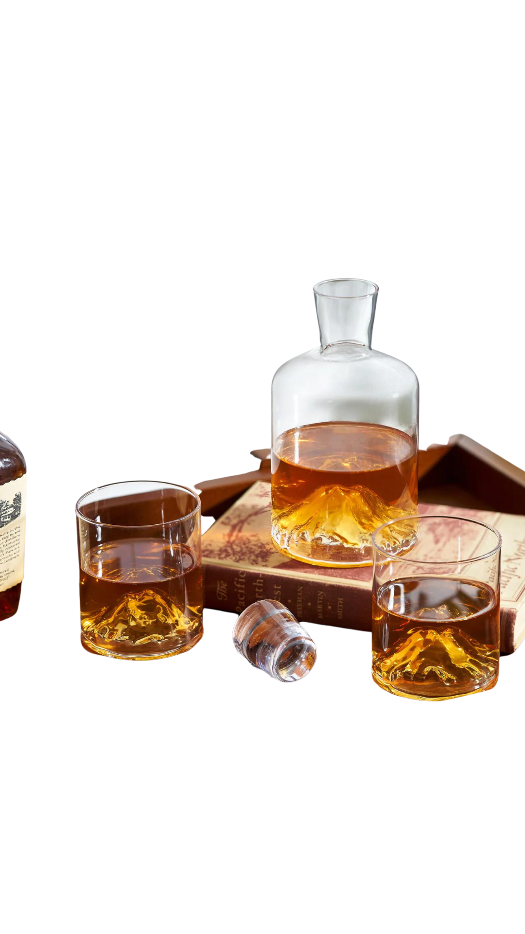 Viski Mountain Liquor Decanter and Tumbler Set