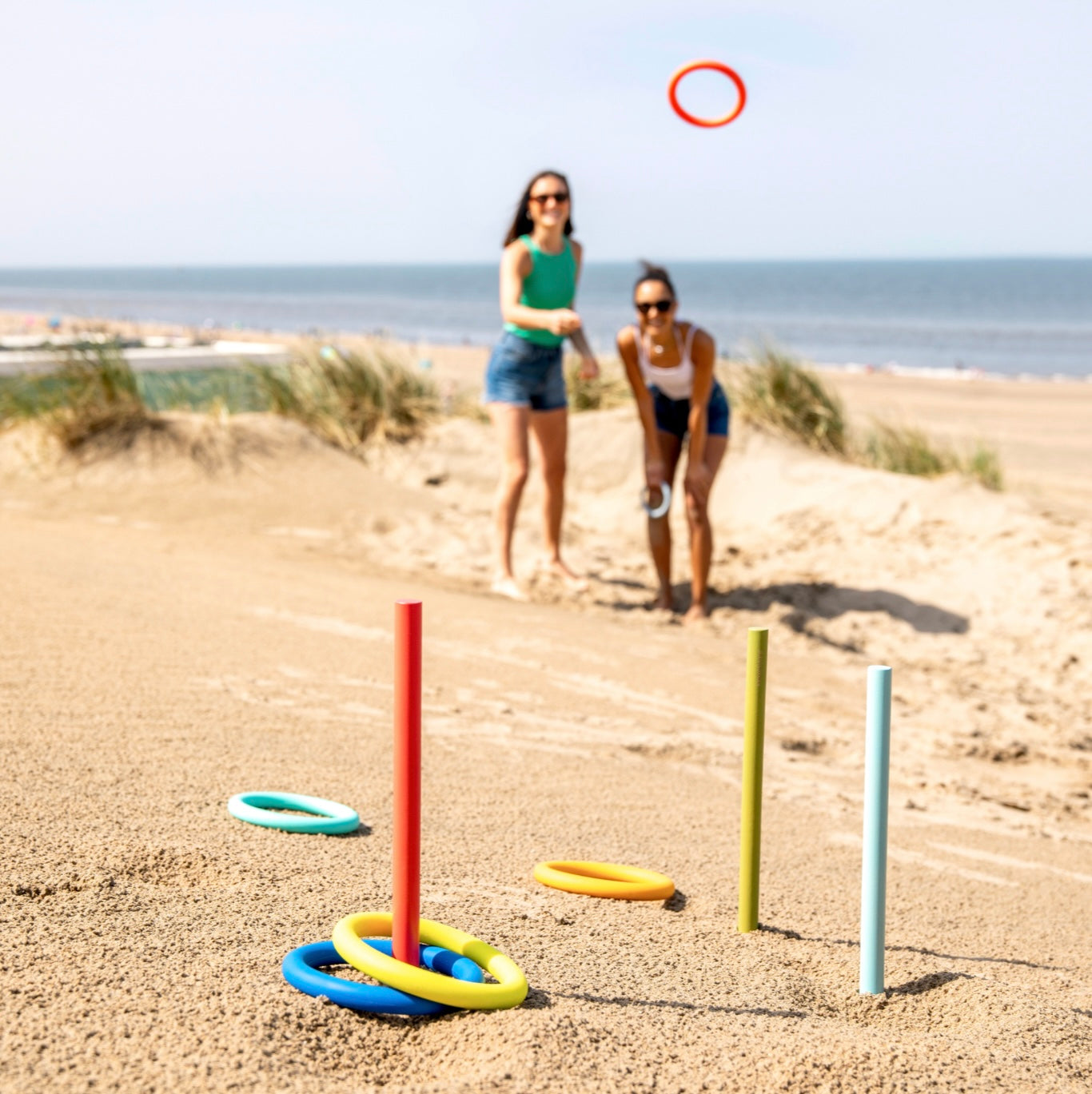 Hoop ring toss game