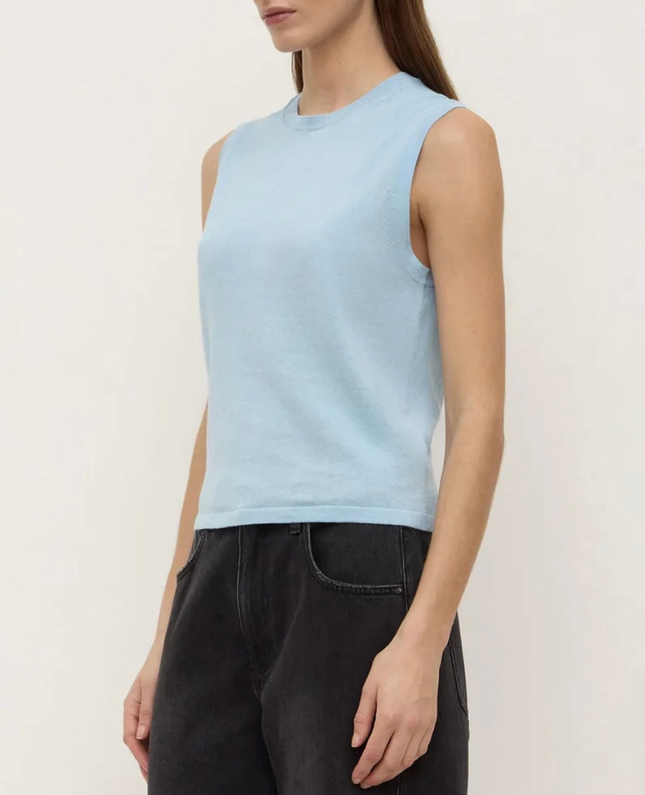 Helena Cotton Cashmere Vest - Salt