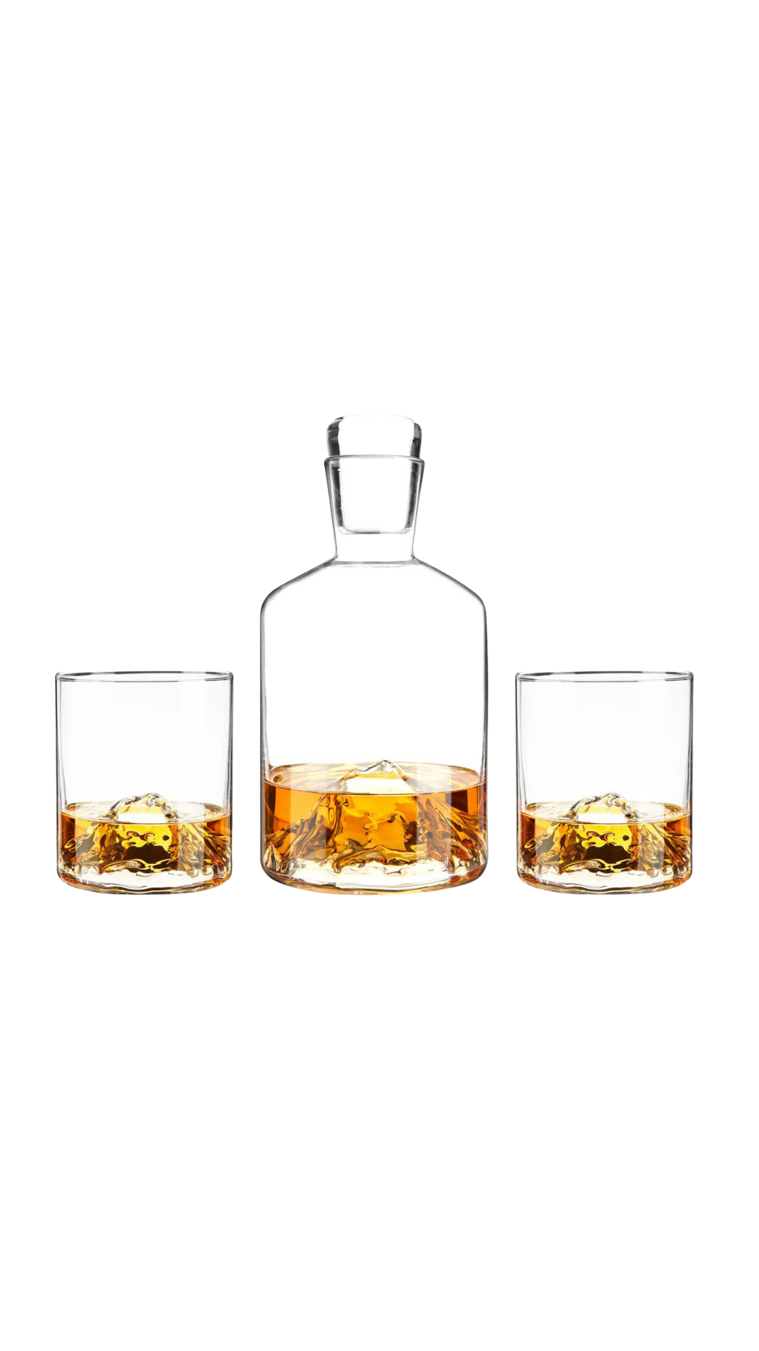 Viski Mountain Liquor Decanter and Tumbler Set