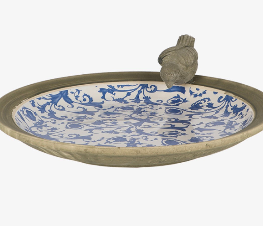 Esschert Design Aged Ceramic Bird Bath