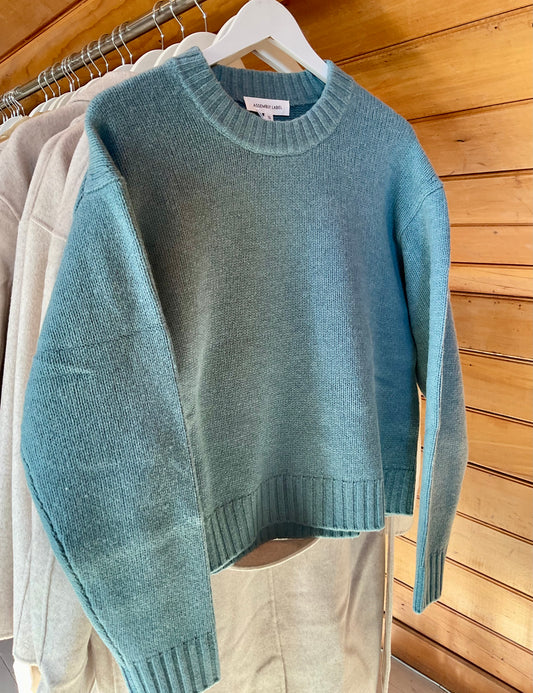 Assembly Label Beau Wool Merino Knit - Peak Marle (Blue)
