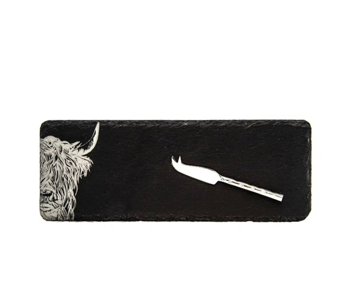Selbrae House Mini slate cheese board & knife set