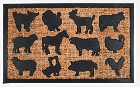 Esschert Design Doormat - Farm Animals 45x75cm