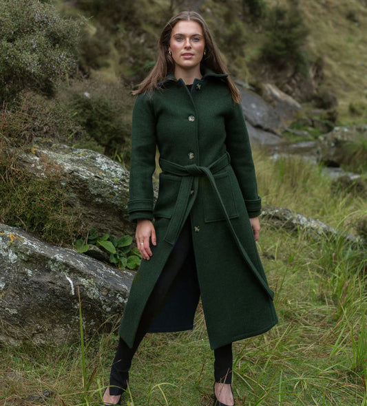 Atér Luxe Elgin Wool Trench Coat - Dark Olive