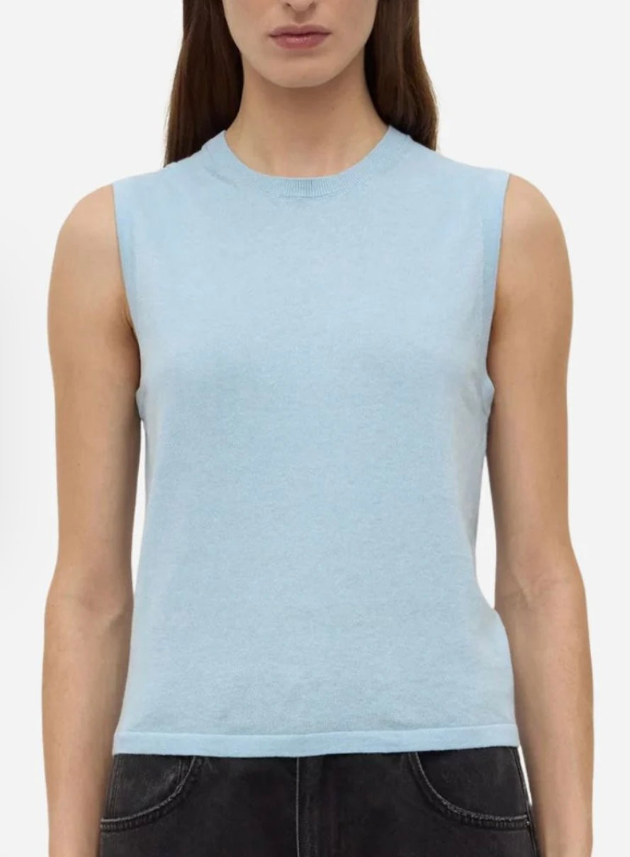 Helena Cotton Cashmere Vest - Salt