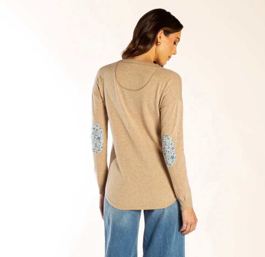 Bow and Arrow Swing Jumper with Liberty patches - Latte