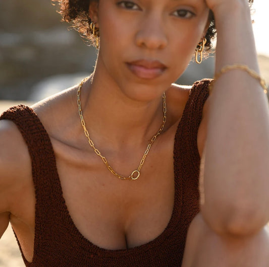 Linda Tahija Paperclip Necklace