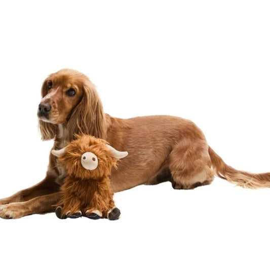 Barbour Highland Cow Dog Toy