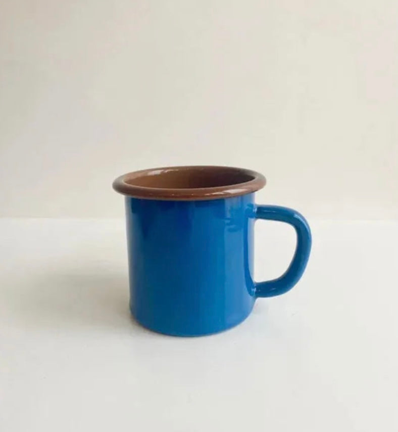 Dishy - Blue and Brown Enamel Mug