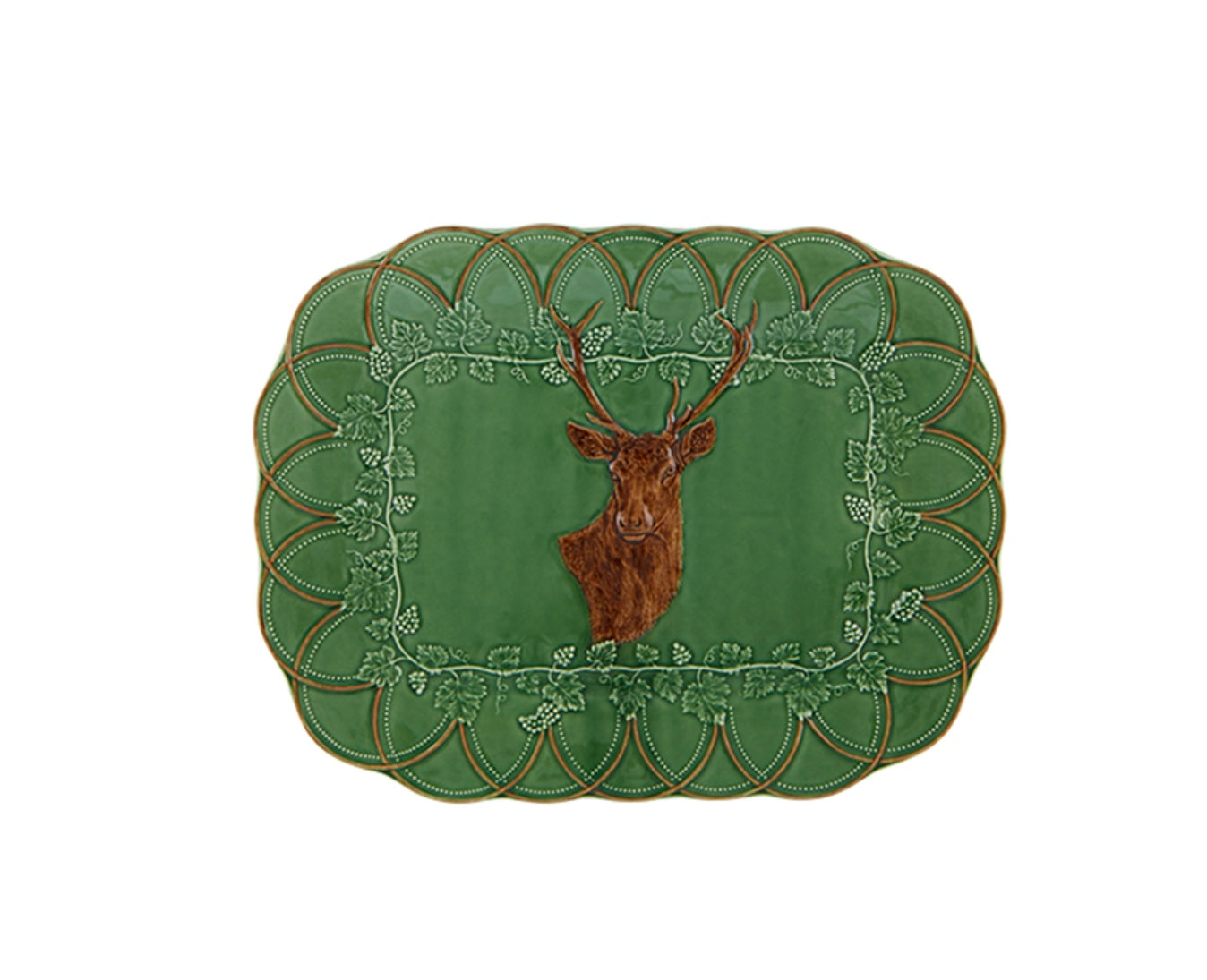 Bordallo Pinheiro - Woods Tray Deer - 47.5cm