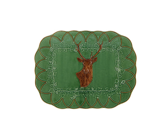Bordallo Pinheiro - Woods Tray Deer - 47.5cm