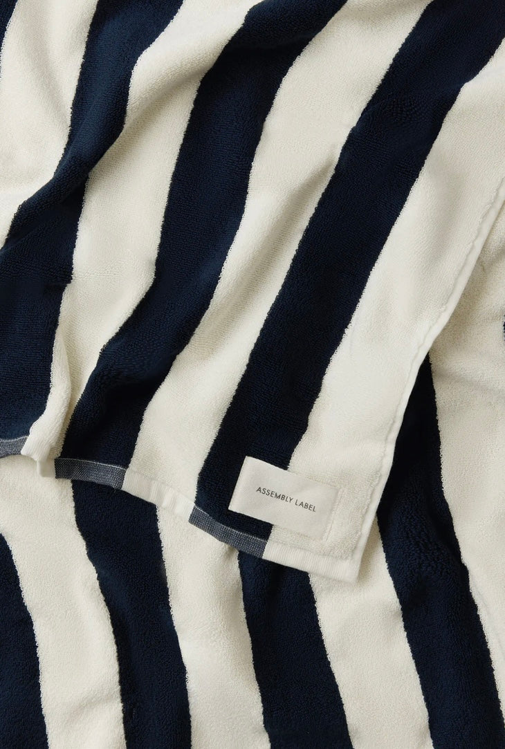 Assembly Label Beach Towel - Navy/Cream