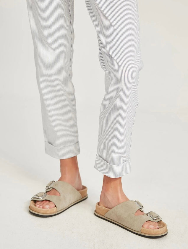 Sills Santorini Cuffed Hepburn Pant - Navy Stripe