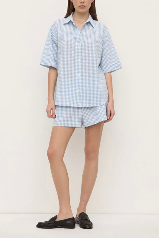 Assembly Label Ainslee Short Sleeve Shirt - Blue Check