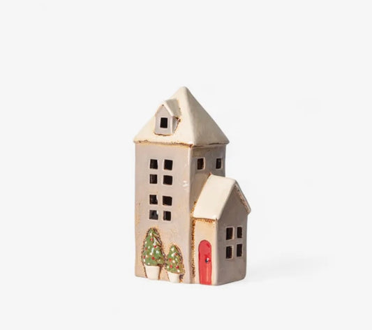 French Country Collections Alsace Tea Light Parish Christmas Stone