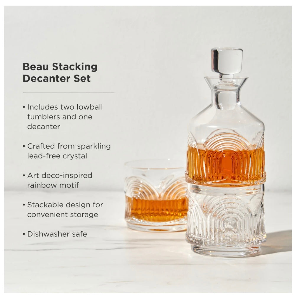 Viski Beau Stacking Decanter Set (3 piece)