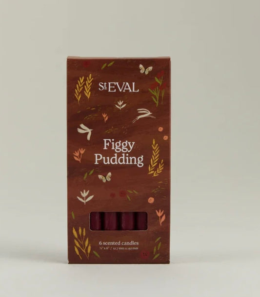 St Eval Figgy Pudding Candles - Set of 6 (12.7mm width)