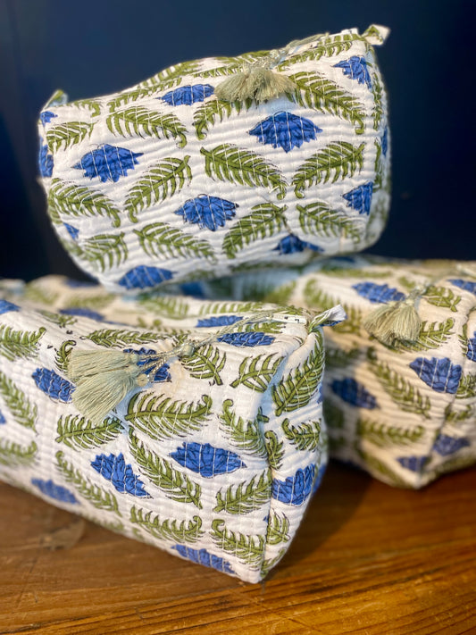 Handblock Print Bathroom Bag Set of 3