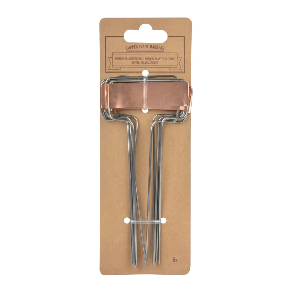 Copper plant labels set of 6