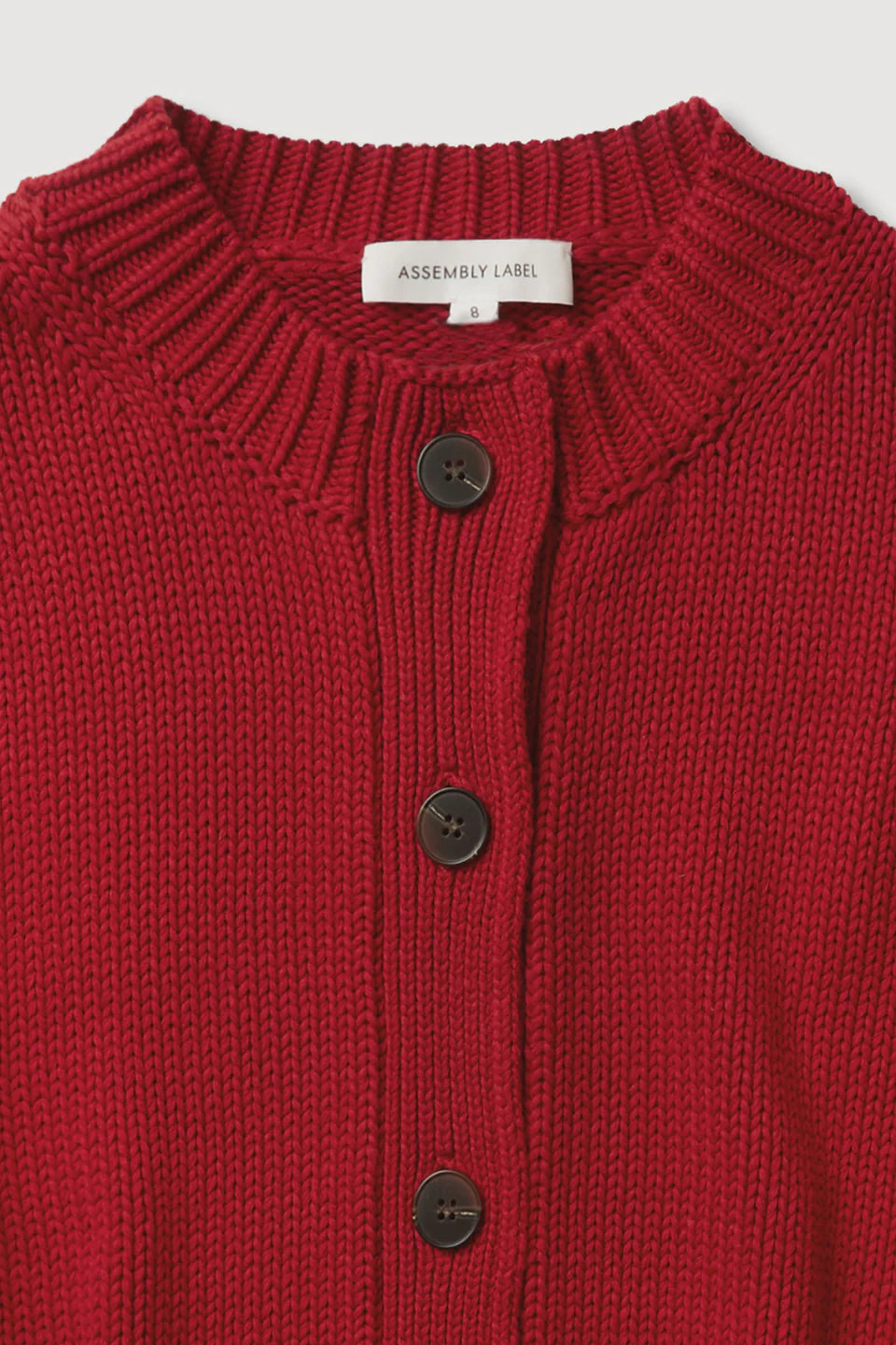 Assembly Label Ava Knit Cardigan - Dark Cherry