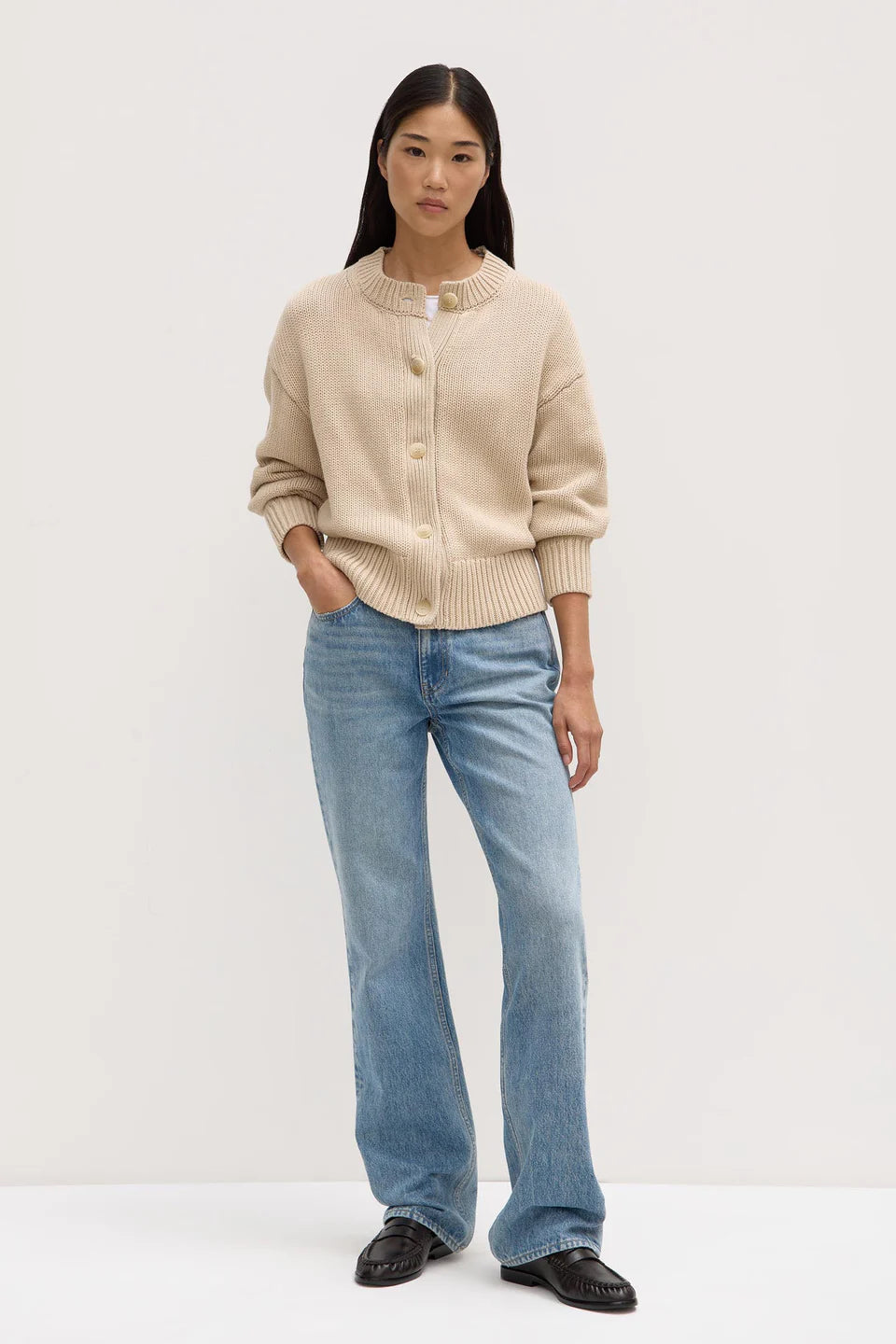 Assembly Label Ava Knit Cardigan - Natural