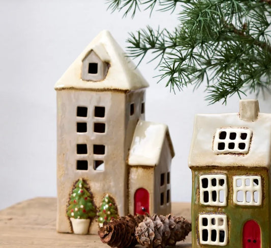 French Country Collections Alsace Tea Light Parish Christmas Stone