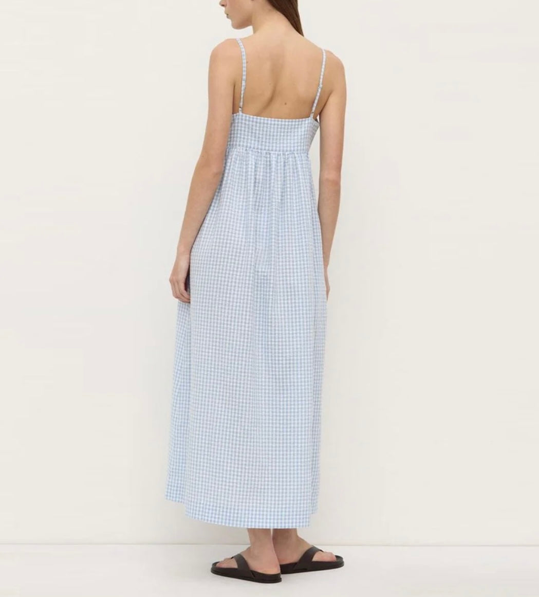 Assembly Label Ainslee Midi Dress - Blue Check
