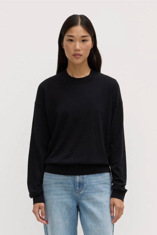 Assembly Label Cotton Cashmere Lounge Sweater - Black