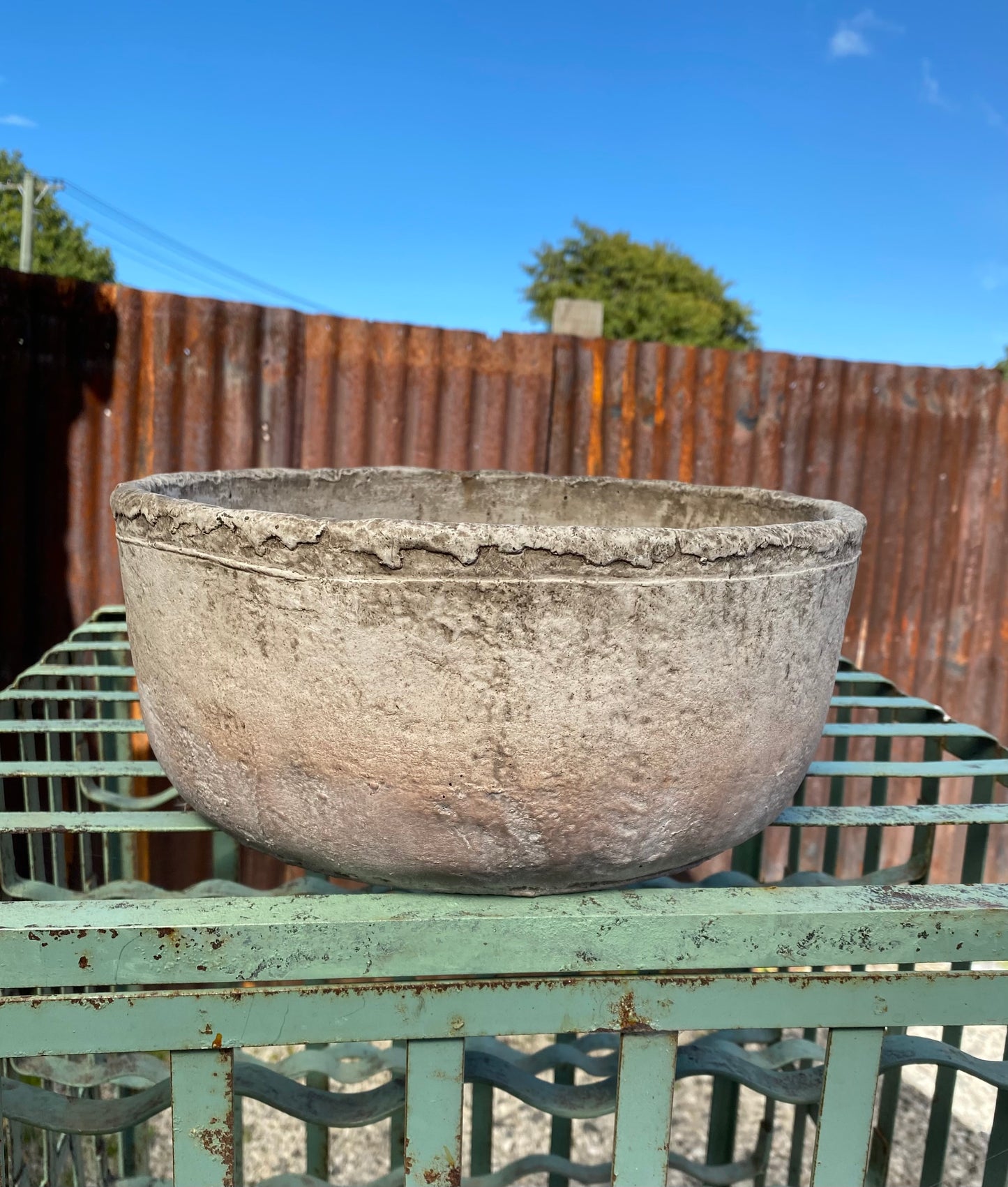 French Country Cement Planter