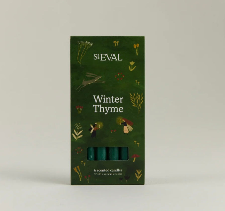 St Eval Winter Thyme Candles - Set of 6 (12.7mm width)