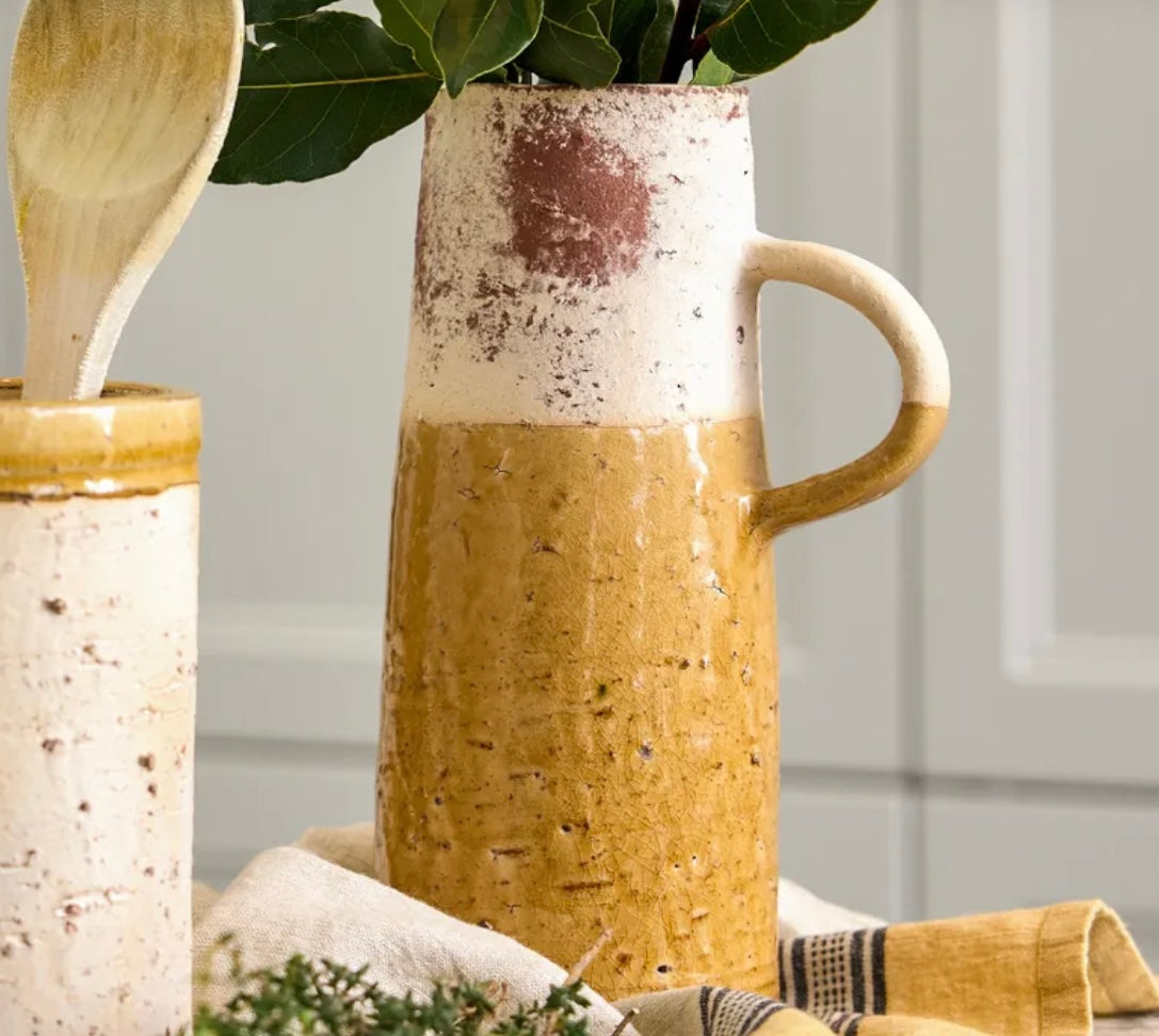 French Country Monte Terracotta Jug - Mustard