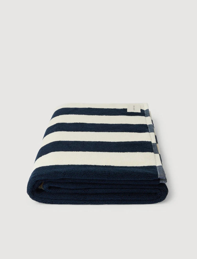 Assembly Label Beach Towel - Navy/Cream