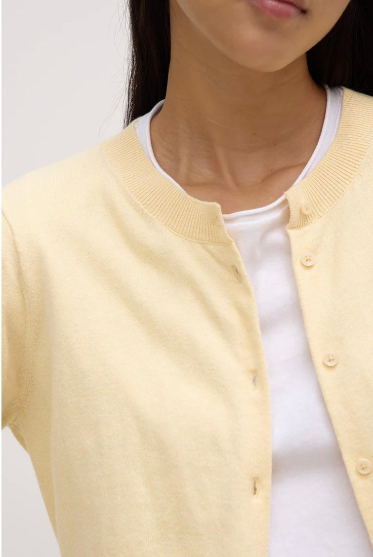 Assembly Label Semra Cotton Cashmere Cardigan Chamomile