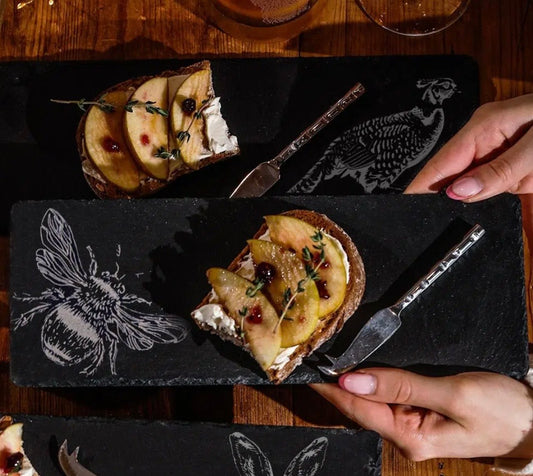 Selbrae House Mini slate cheese board & knife set