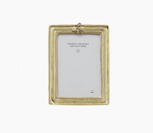 Ribbed Bee Photo Frame Gold 4x6