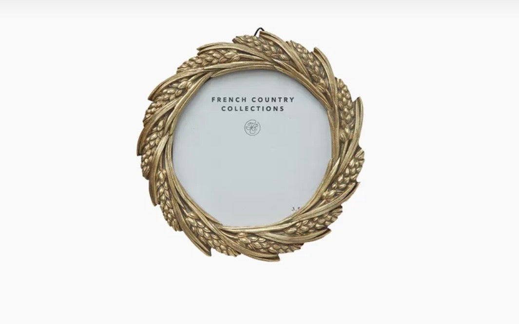 Wheat Round Photo Frame