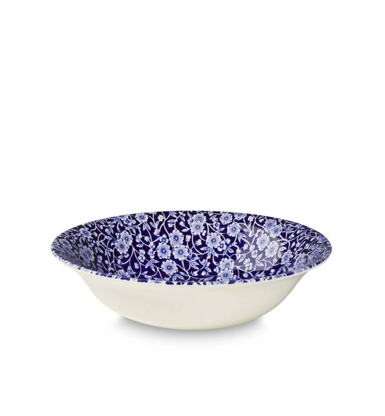 Burleigh Blue Calico Soup/Pudding Bowl 21cm